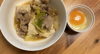 豚肉ですき焼き風肉豆腐♪　～Ｍちゃんレシピ④～