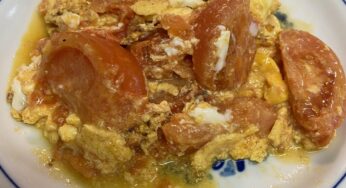 卵＆トマト炒め！あと１品の副菜にいいね！