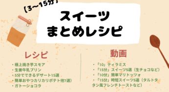 時短で速おやつ！【3~15分以内】でできる簡単スイーツまとめレシピ♪
