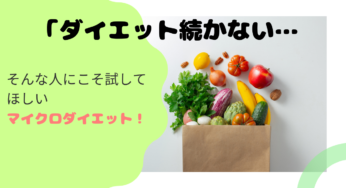 1食置き換えるだけ！マイクロダイエットで無理なくスリムに⁉
