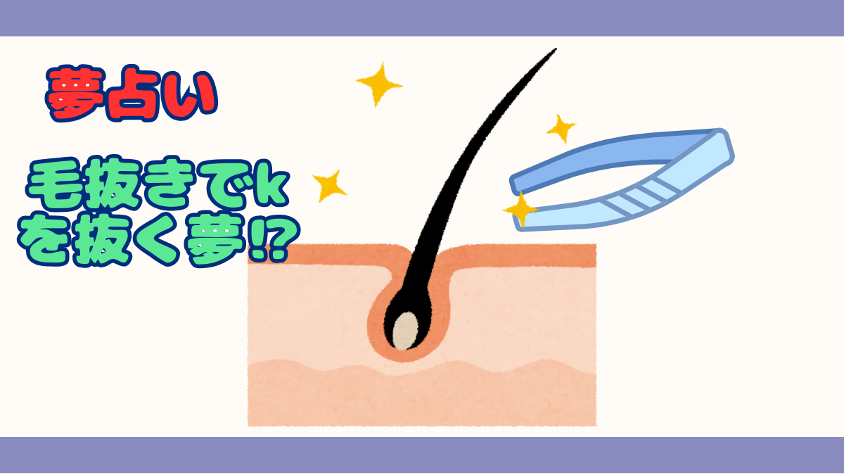 【夢占い】毛抜きで毛を抜く夢⁉