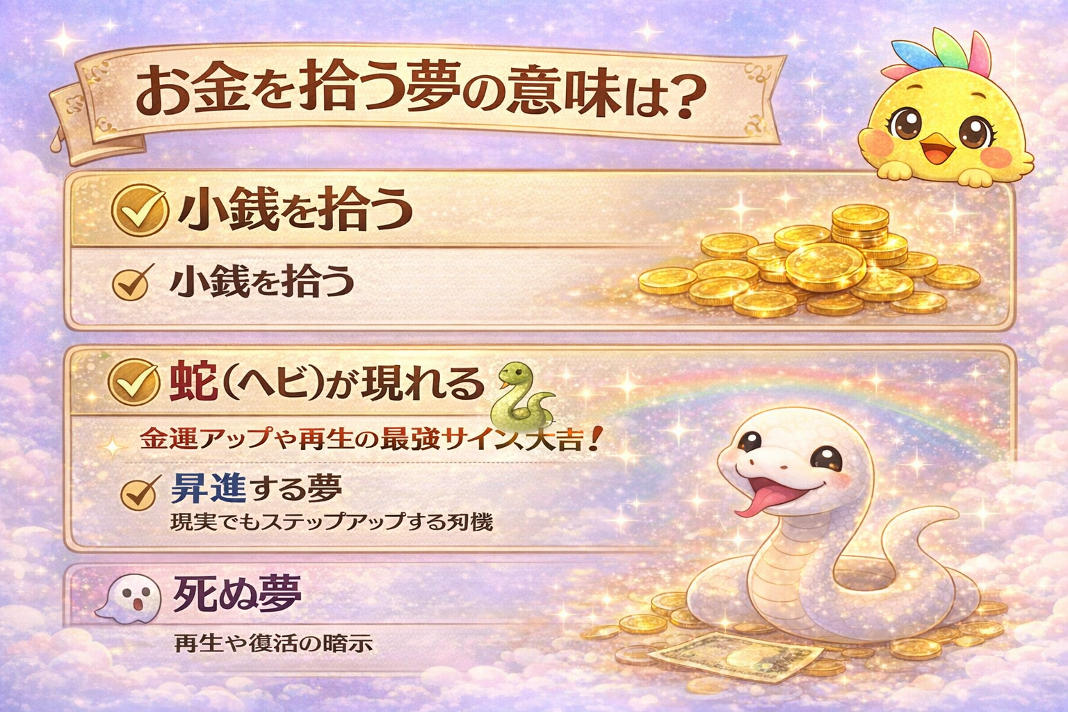 【夢占い深掘り】お金を拾う夢は「幸運の予約」！？シチュエーション別の意味を徹底解説